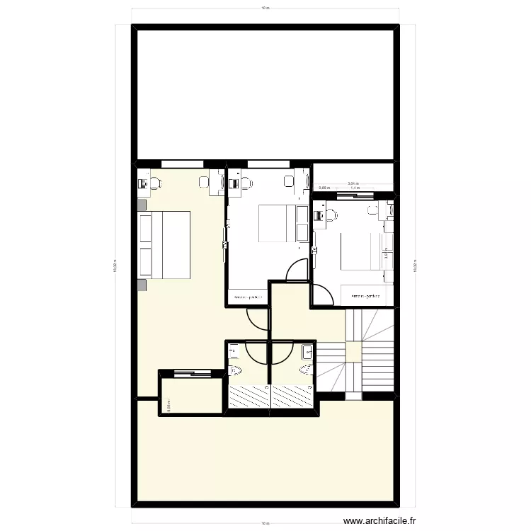 &eacute;tage. Plan de 