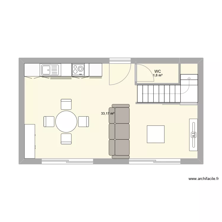 Maison Ventabren. Plan de 2 Pièces et 35 m² Maison Ventabren. Plan de 2 Pièces et 35 m²