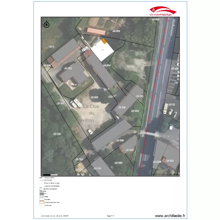 Le clos du pavillon. Plan de Le clos du pavillon. Plan de