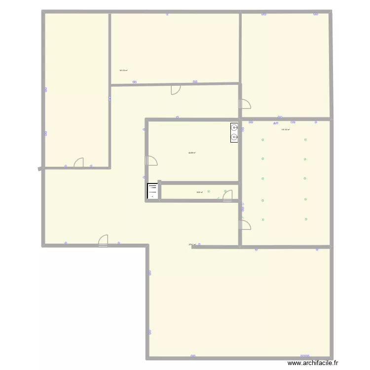 Jessy. Plan de 5  et 622 m²