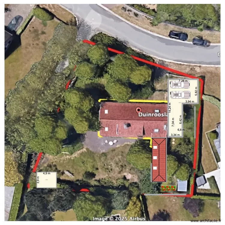 de Panne V8. Plan de 