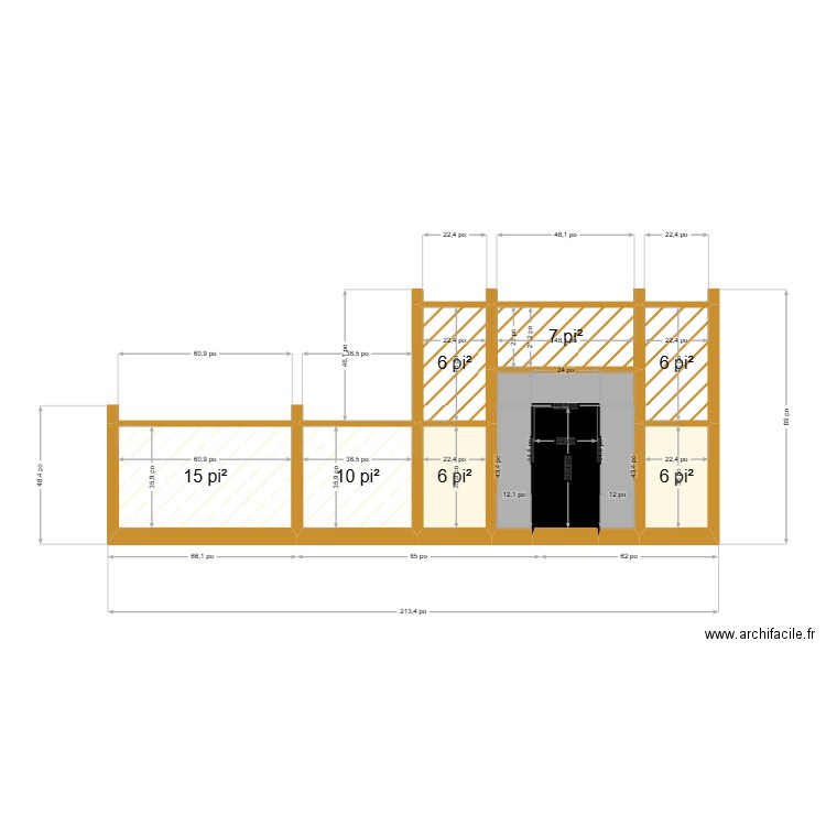 Chute eau 20250725. Plan de 9 pièces et 7 m2