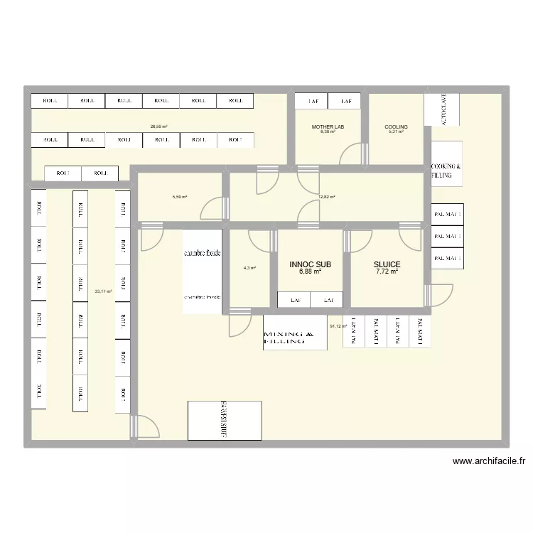 HOTEL 2. Plan de 10  et 200 m²