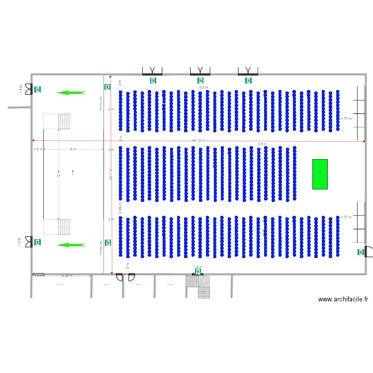 Complexe La Sensée assis 1207. Plan de 1 pièce et 1160 m2