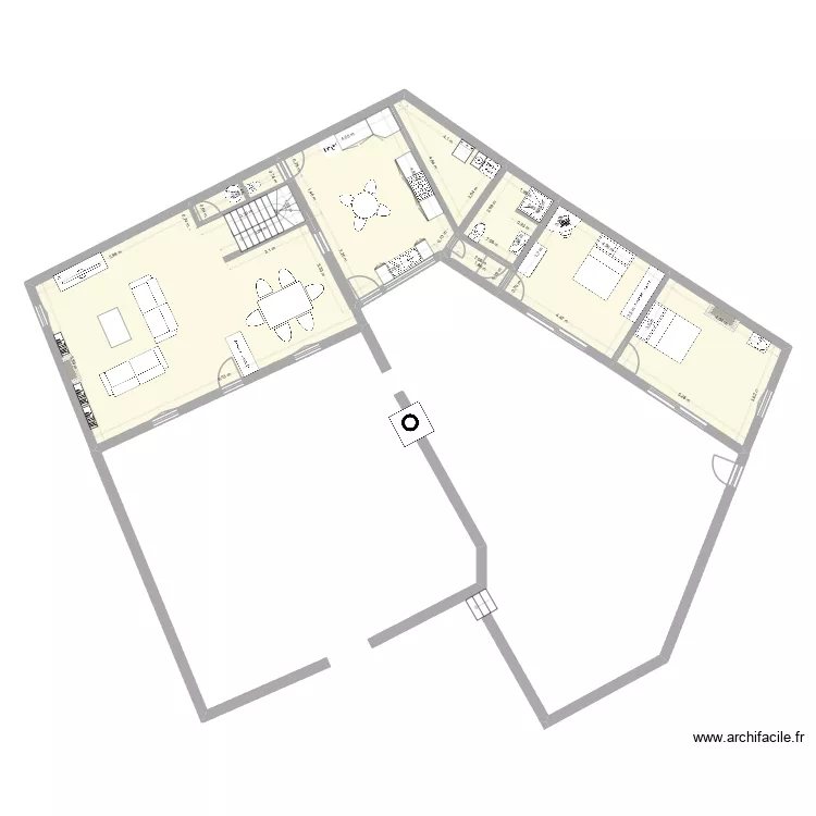 Plan maison. Plan de 7  et 125 m²