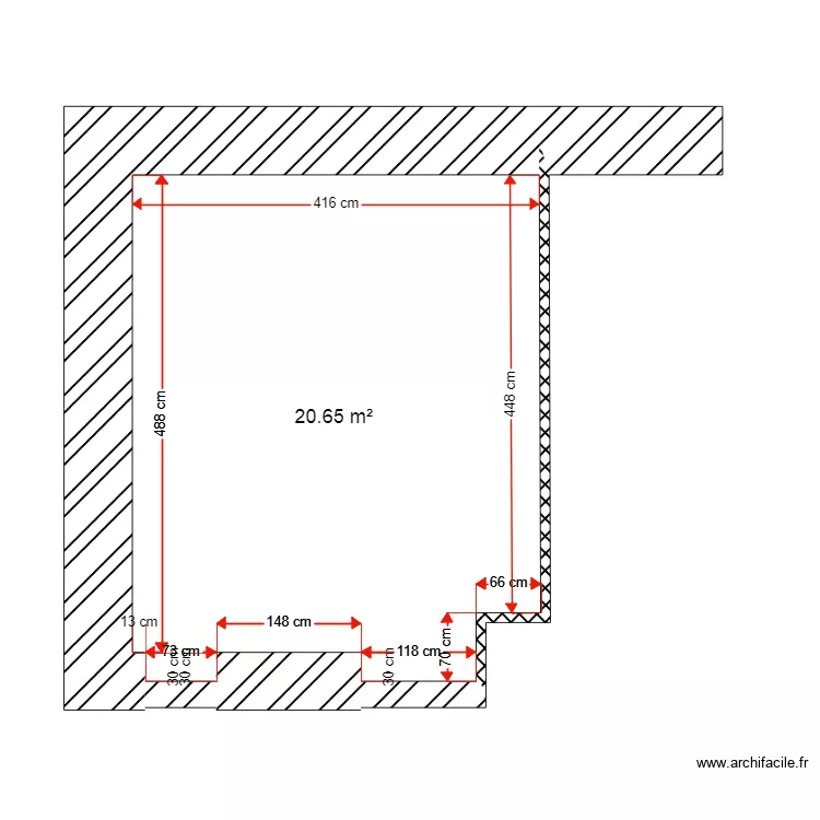 CUISINE COTES PRECISES. Plan de 1 et 21 m² CUISINE COTES PRECISES. Plan de 1 et 21 m²