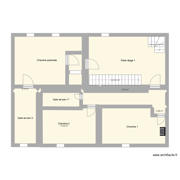 Plan Barran Electricit&eacute; &eacute;tage 1. Plan de 0 pièce et 0 m2