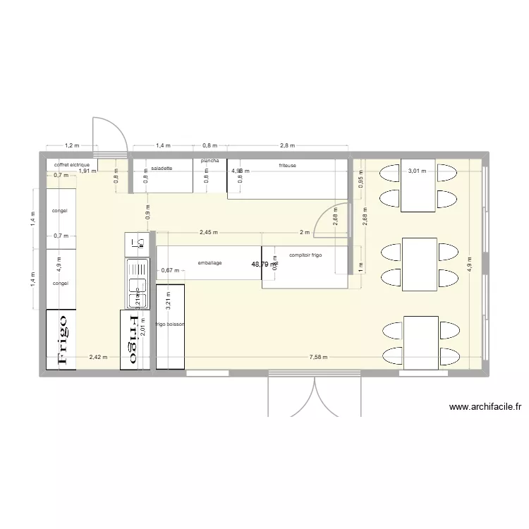 plan nece. Plan de 1 et 49 m² plan nece. Plan de 1 et 49 m²