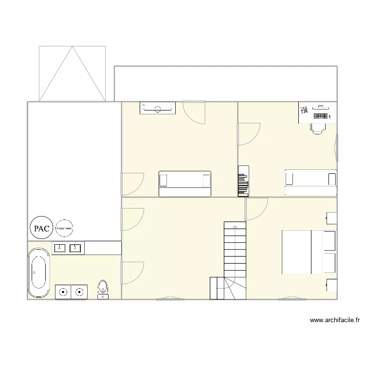 Plan sous sol avec meuble saint benoit. Plan de 