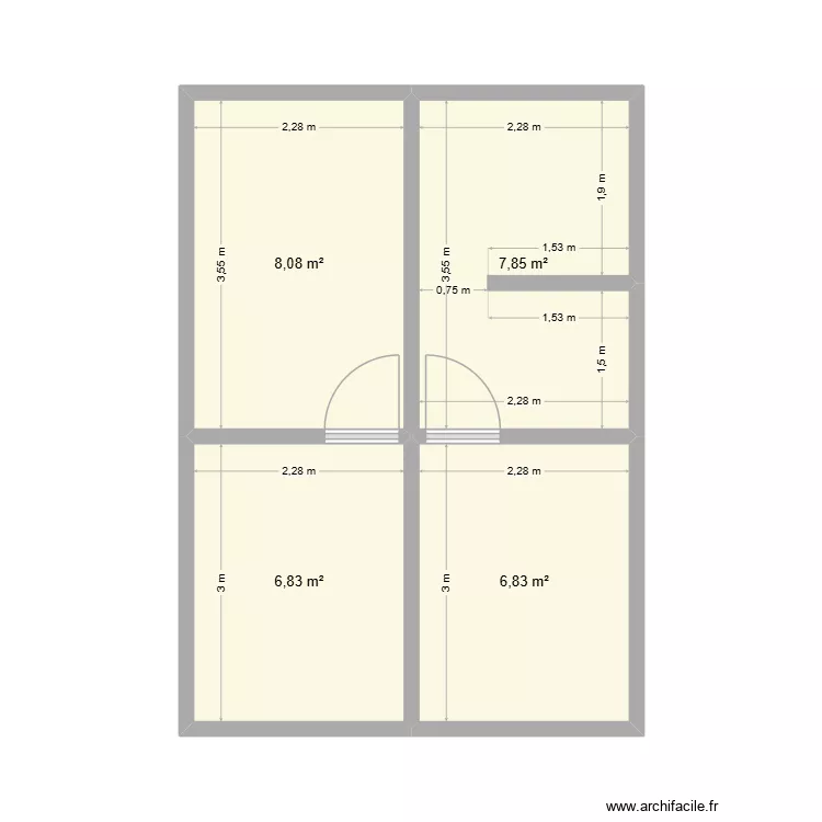 PlanX. Plan de 4 pièces et 30 m²