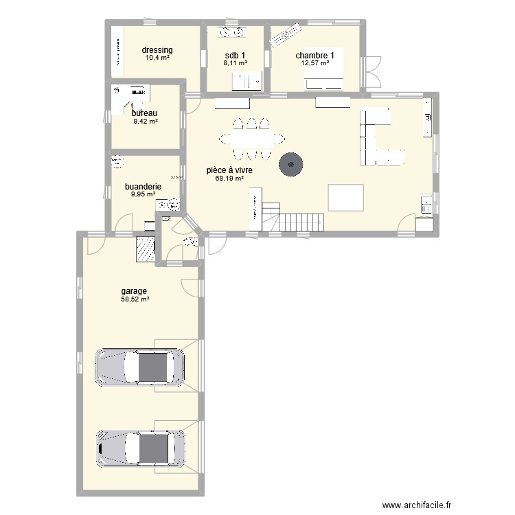 plans définitif. Plan de 17 pièces et 307 m2