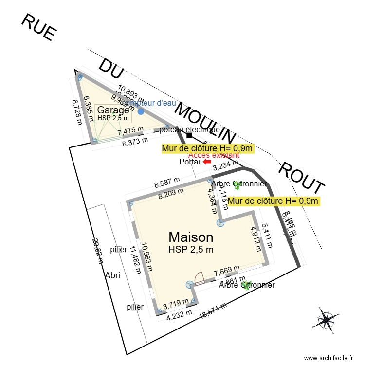 PLAN DE MASSE. Plan de 4 pièces et 246 m2