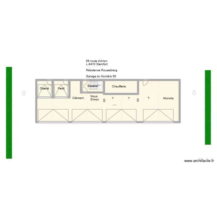 Garage. Plan de Garage. Plan de