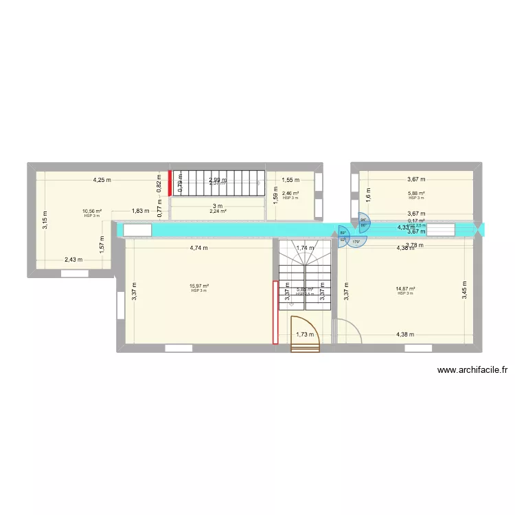 Echirolles-1. Plan de 9  et 60 m²