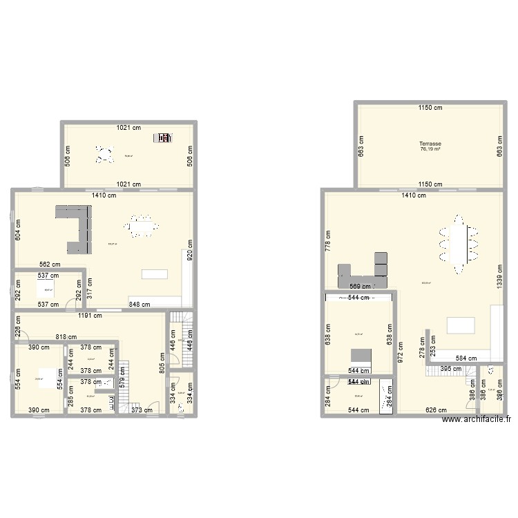 Maison. Plan de 14 pièces et 599 m2