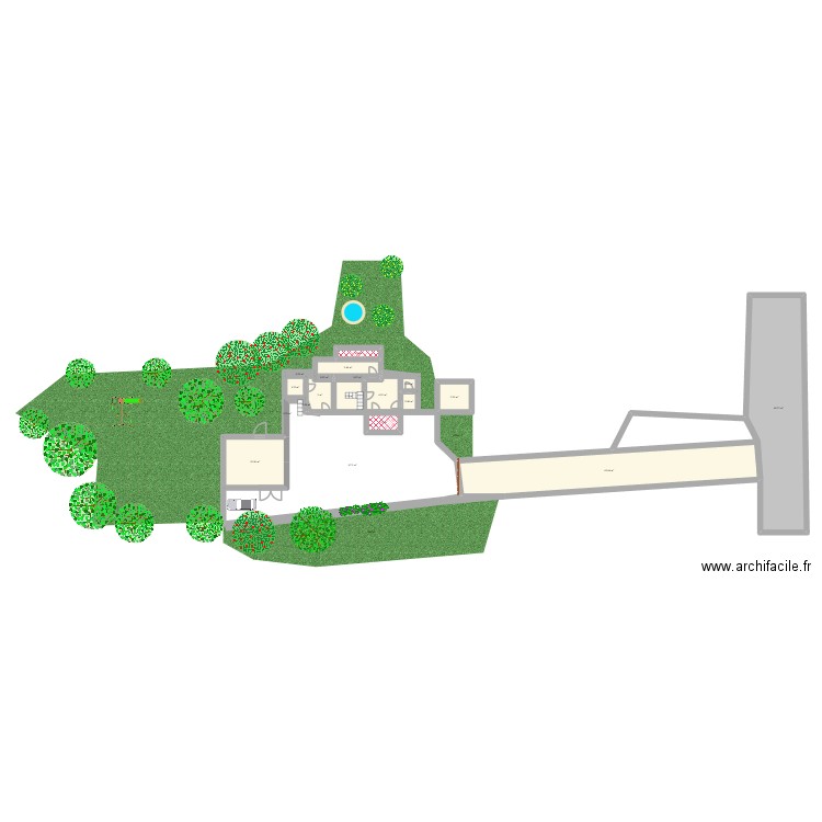 nouvel an. Plan de 19 pièces et 200 m2