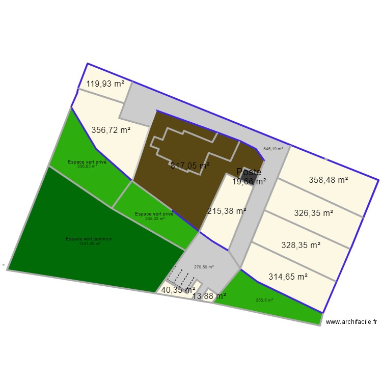 L'Houmeau - PA - HORS MAIONS avec zone non constructible . Plan de 17 pièces et 5825 m2