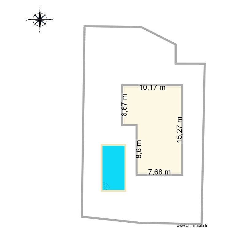 plan piscine. Plan de 2 pièces et 784 m2