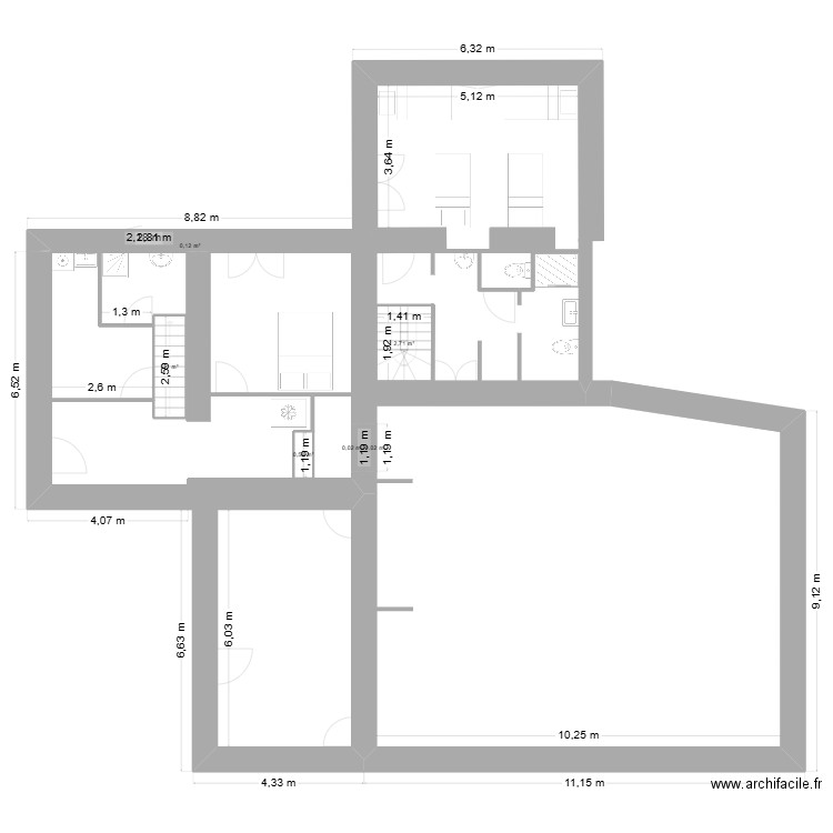 Lairière 0.1. Plan de 7 pièces et 6 m2