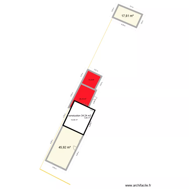 PLAN MASSE CADASTRE. Plan de 