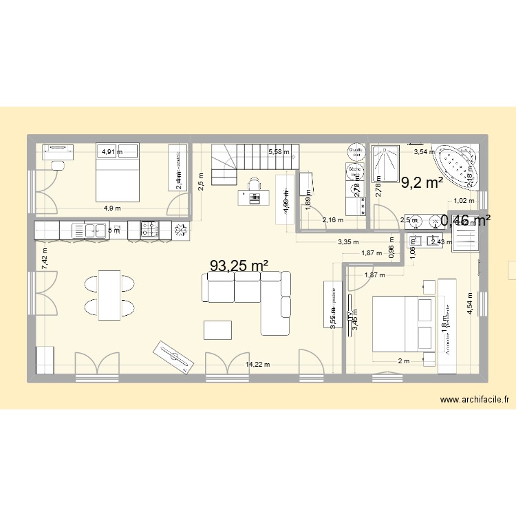 Chateauroux. Plan de 11 pièces et 302 m2