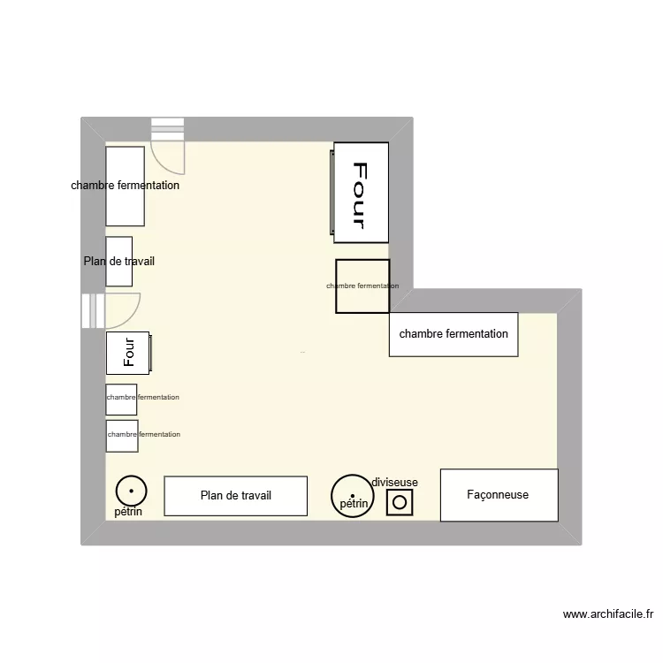 entreprise 2. Plan de 1  et 17 m²