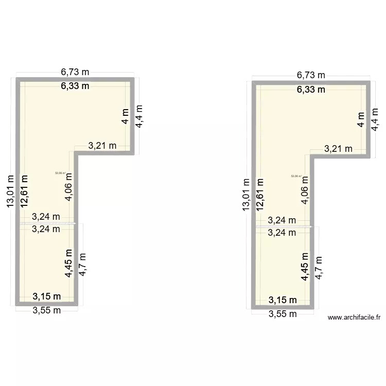 Gabriel. Plan de 2  et 104 m²
