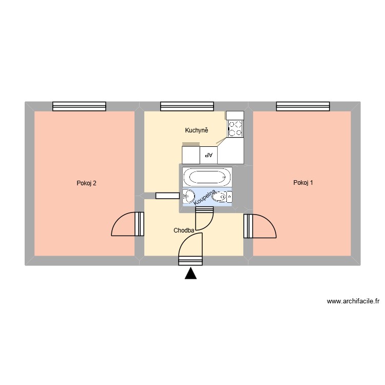 Karla Tomana 1080, byt 5. Plan de 0 pièce et 0 m2
