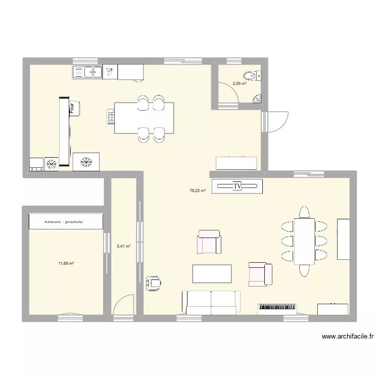 PLAN MAISON. Plan de 4  et 98 m²