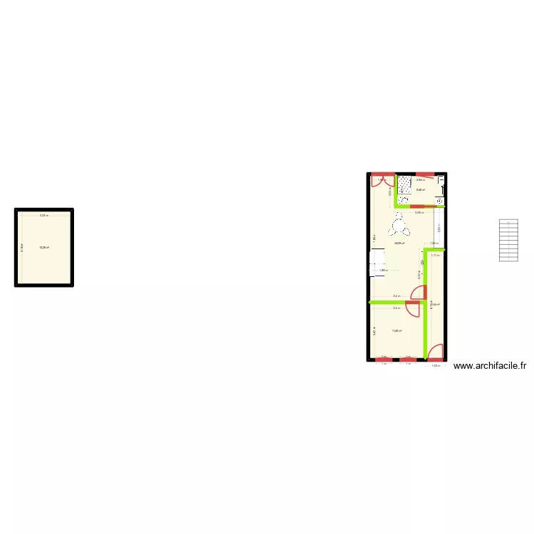 plan imeuble RDC. Plan de 