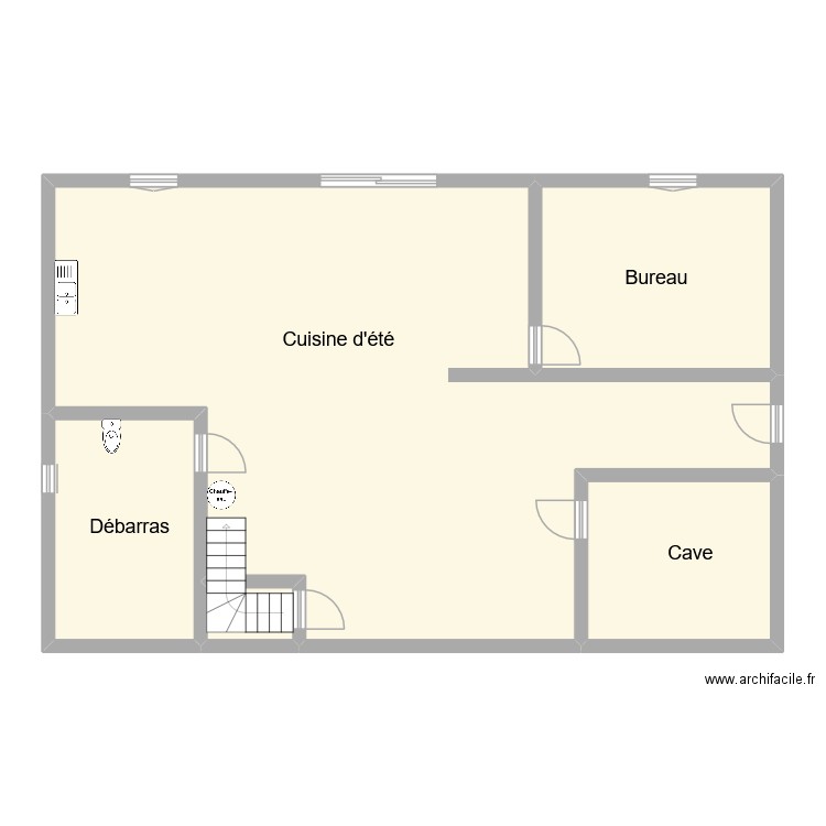lebreton rez. Plan de 5 pièces et 130 m2