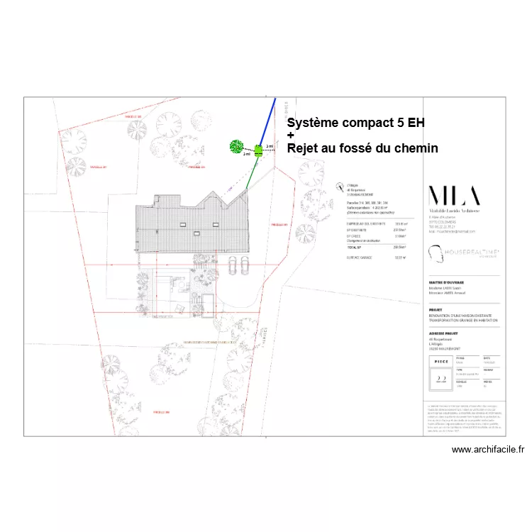 Amiel Labri compact foss&eacute;. Plan de 