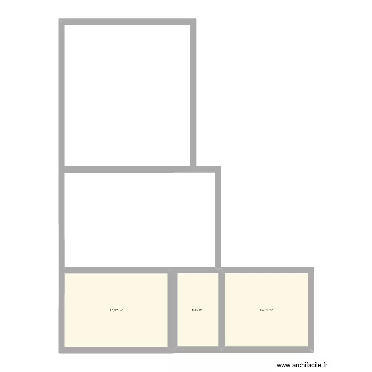 Maison Castelnau R.C.. Plan de 3 Pièces et 36 m²