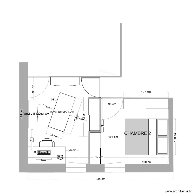 CHAMBRES 2 & 3 version armoire lit rev3. Plan de 