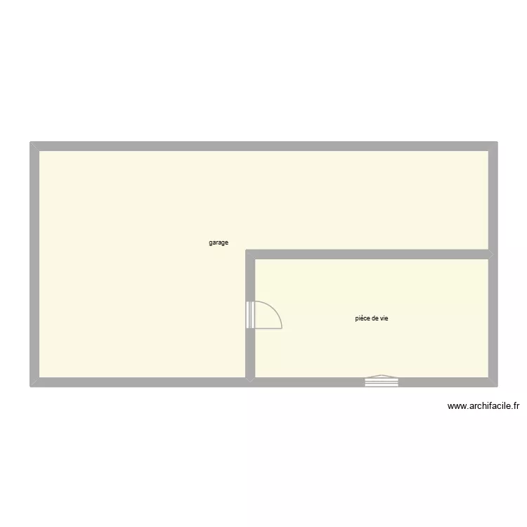 MATHIEU ss sol &eacute;tat initial. Plan de 2  et 85 m²