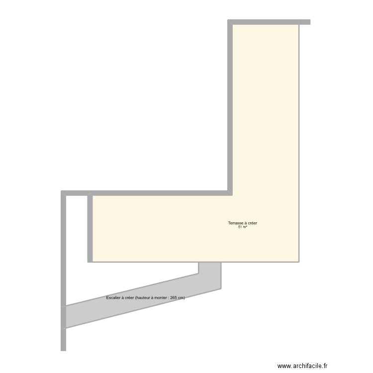 Kniazniekiewicz - Terrasse. Plan de 3 pièces et 68 m2