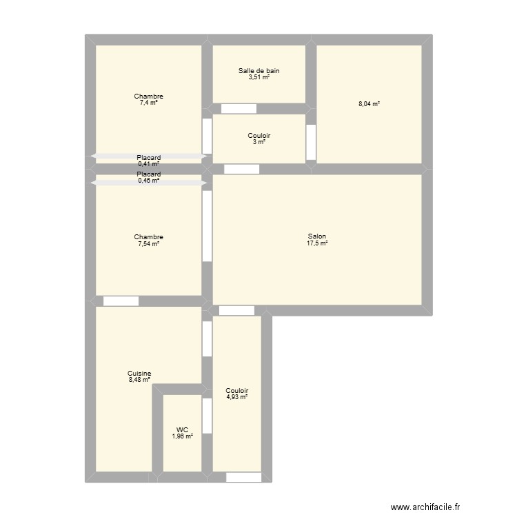 Okko. Plan de 11 pièces et 63 m2