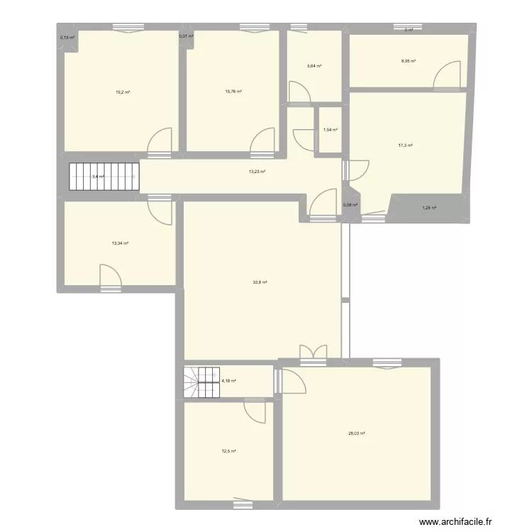 Laurent. Plan de 18  et 178 m²