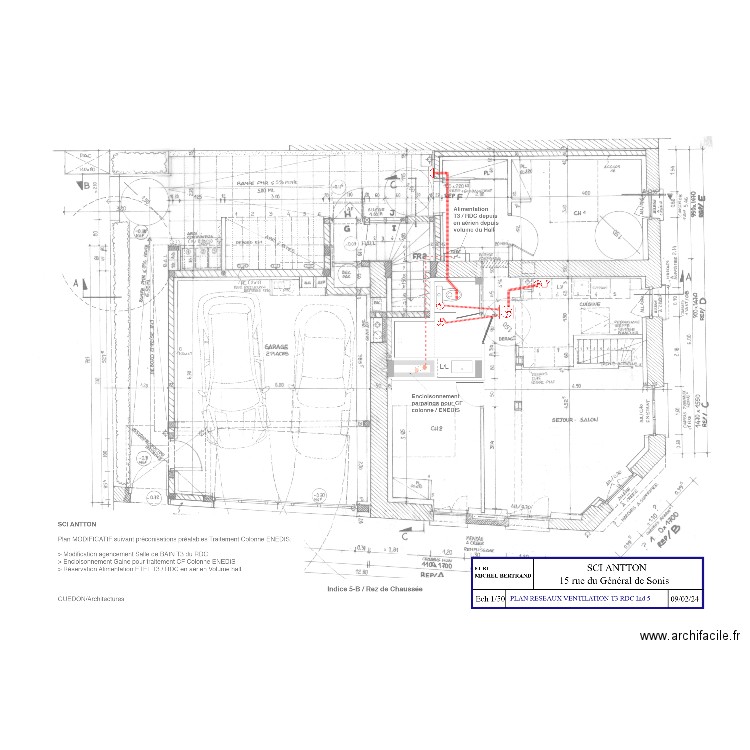 PLAN VMC RDC T3 Ind 5. Plan de 0 pièce et 0 m2