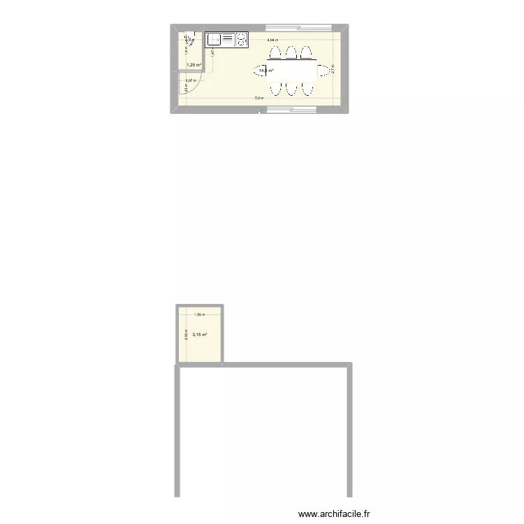 box rdc &agrave; cr&eacute;er. Plan de 