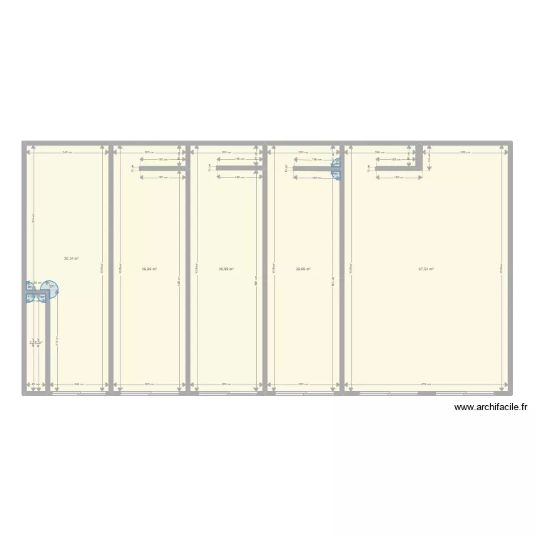 niakh niakhal boutiques MODIF. Plan de 6  et 191 m²