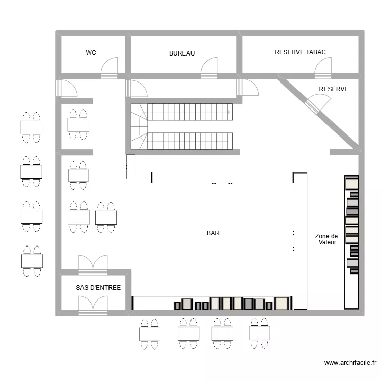 Tabac la pipe. Plan de 