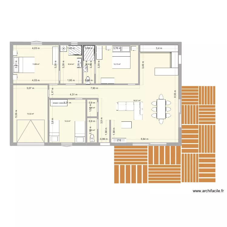 TEST 1. Plan de 9  et 120 m²