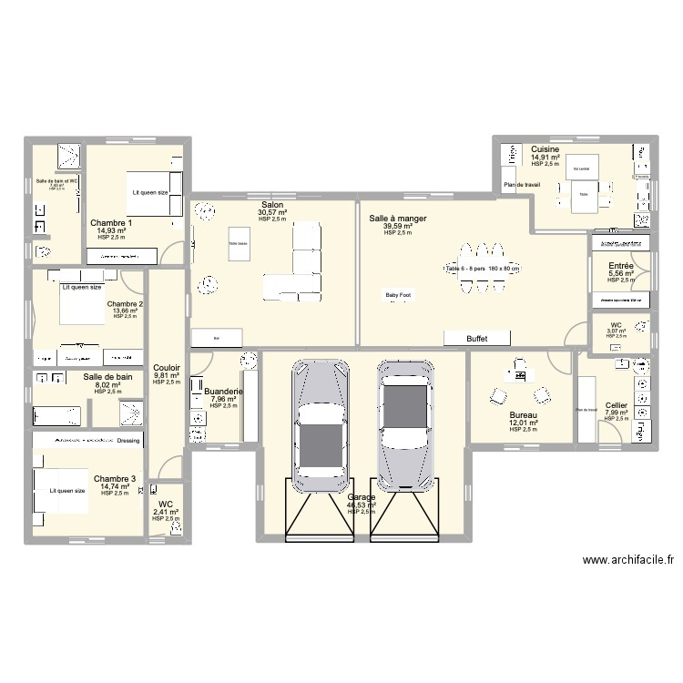 PLAN DEFINITIF 2 SALON EN CONTINUITE 5. Plan de 16 pièces et 239 m2