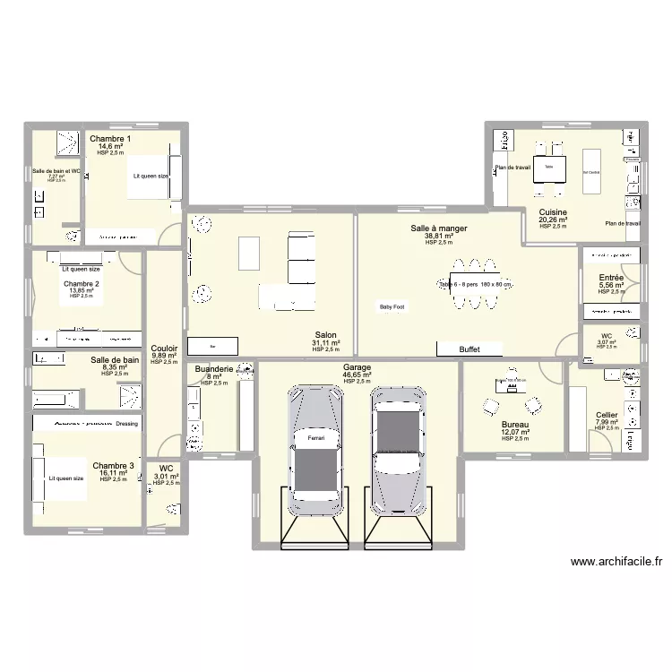PLAN DEFINITIF 2 SALON EN CONTINUITE 5. Plan de 16 pièces et 247 m²