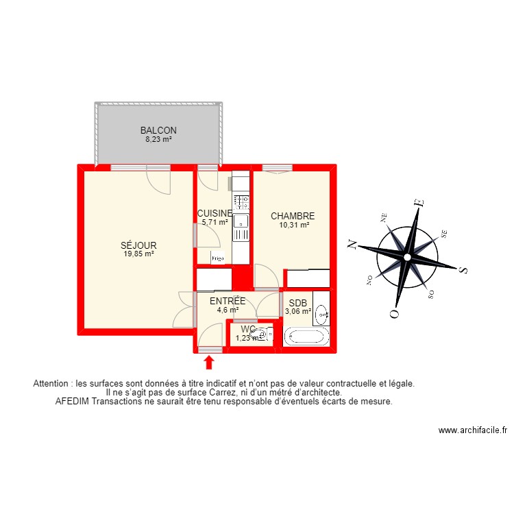 BI 21239 - . Plan de 9 pièces et 53 m2
