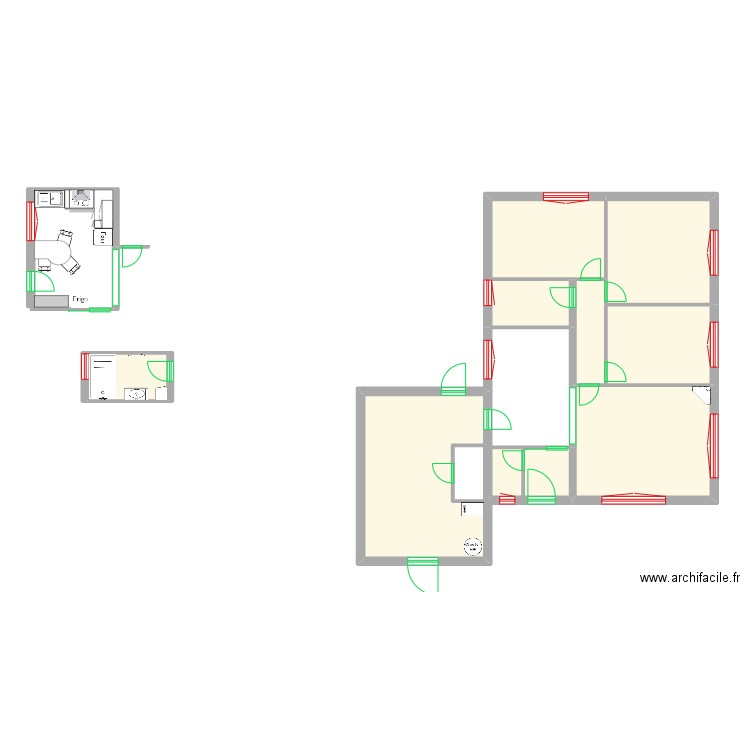 christophe. Plan de 9 pièces et 81 m2