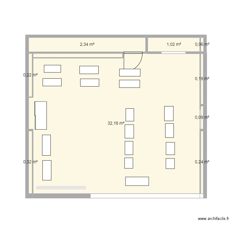 OKAIDI. Plan de 9 pièces et 37 m2