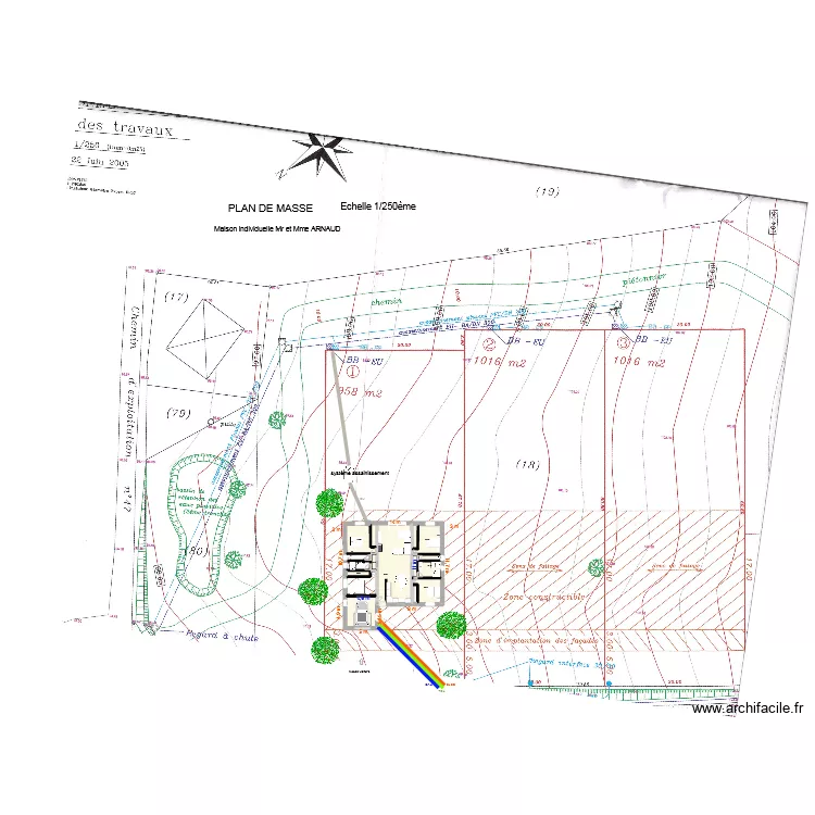 plan topographique Robecourt 2eme version. Plan de 
