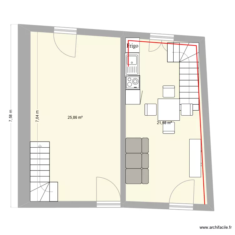 rdcprojet 1. Plan de 2  et 47 m²